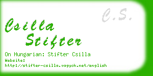 csilla stifter business card